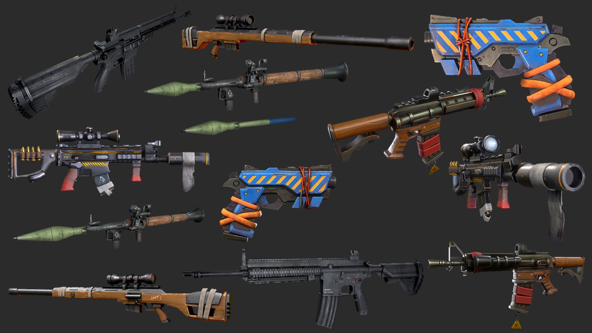 3D Super Weapons PBR Pack | Stylized Game-Ready Guns for Unity &amp; Unreal https://p.turbosquid.com/ts-thumb/0M/GuR8aZ/Yz/main/png/1781336595/1920x1080/fit_q87/87c12080b9d2fe0dddd239f72a8c54e75f009c05/main.jpg
