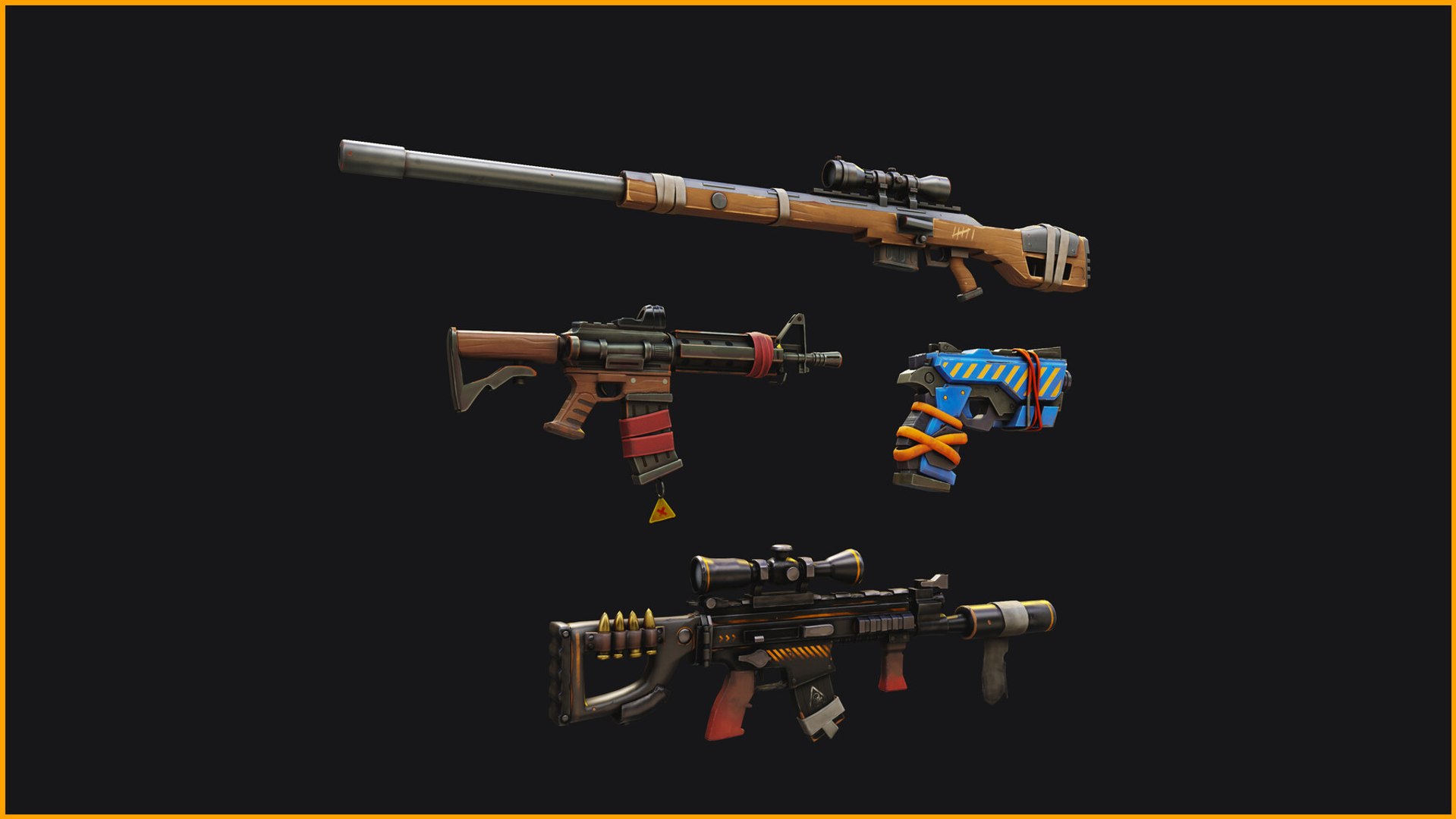 3D Super Weapons PBR Pack | Stylized Game-Ready Guns for Unity &amp; Unreal https://p.turbosquid.com/ts-thumb/0M/GuR8aZ/pM/2/jpg/1781336602/1920x1080/fit_q87/71f4d20833dd9ebf6b91302f024c370746adc320/2.jpg