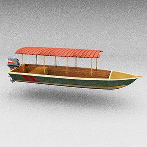 3D motorboat water taxi model