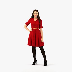 3D scanned realistic human