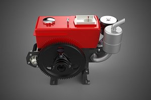 SMALL UTILITY DIESEL ENGINE MACHINE MOTOR INTERNAL COMBUSTION HP 3D