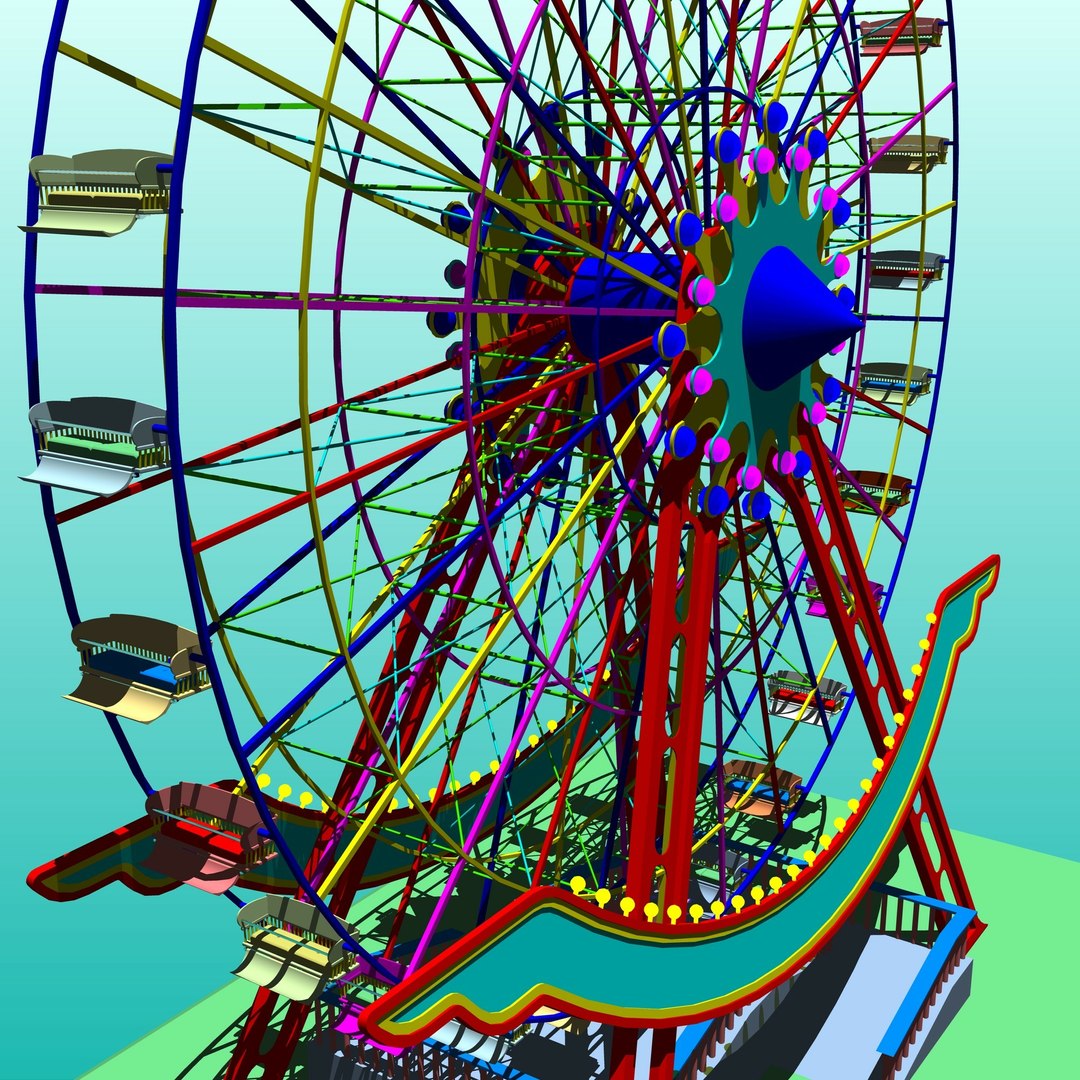 3ds max ferris wheel