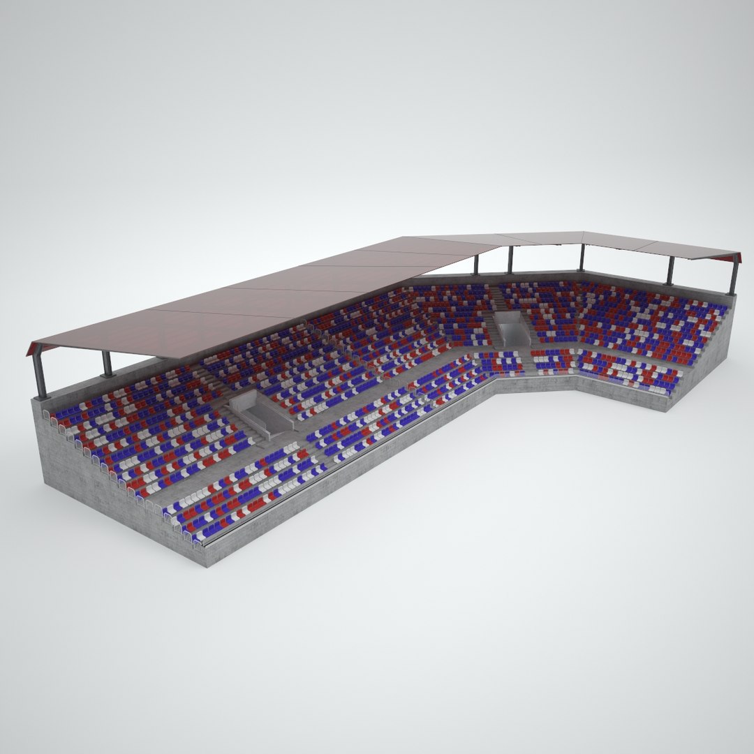 3D Stadium Tribune Model - TurboSquid 1207237