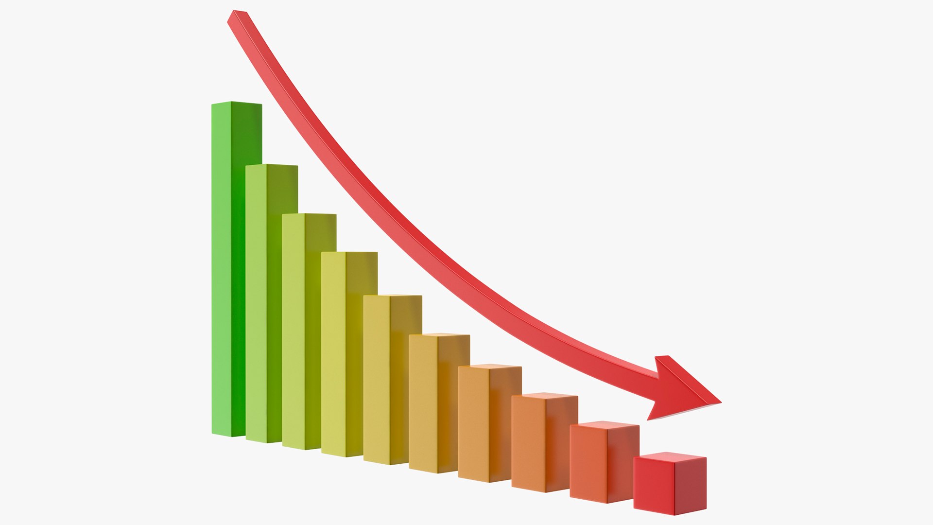 Graph Curved Down 3D model preview