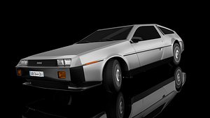 3d model delorean dmc car