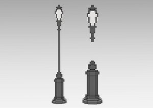 3D Voxel Street Lamp
