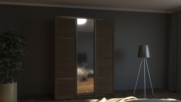 Wardrobe with Glass n3 3D