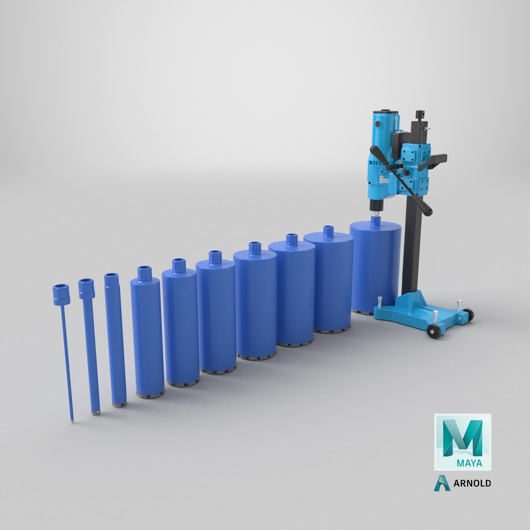 Concrete Core Drill Machine with Core Bit Set Blue 3D model https://p.turbosquid.com/ts-thumb/0M/VrQe7u/Tx/stemcell_maya_arnold_render/png/1770148462/1920x1080/fit_q87/57e2894f1ad38d43016d014282d40e37c6d8ed13/stemcell_maya_arnold_render.jpg