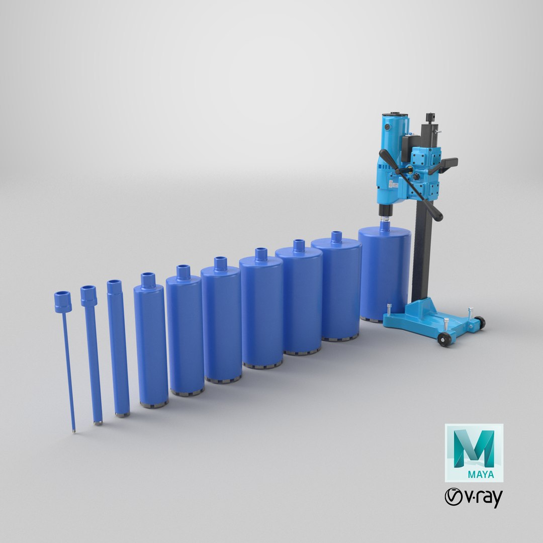 Concrete Core Drill Machine with Core Bit Set Blue 3D model https://p.turbosquid.com/ts-thumb/0M/VrQe7u/Z4/stemcell_maya_vray_render/png/1770148464/1920x1080/fit_q87/b3bb9fcd3a07b7393c21af90cbdb36899c428af0/stemcell_maya_vray_render.jpg