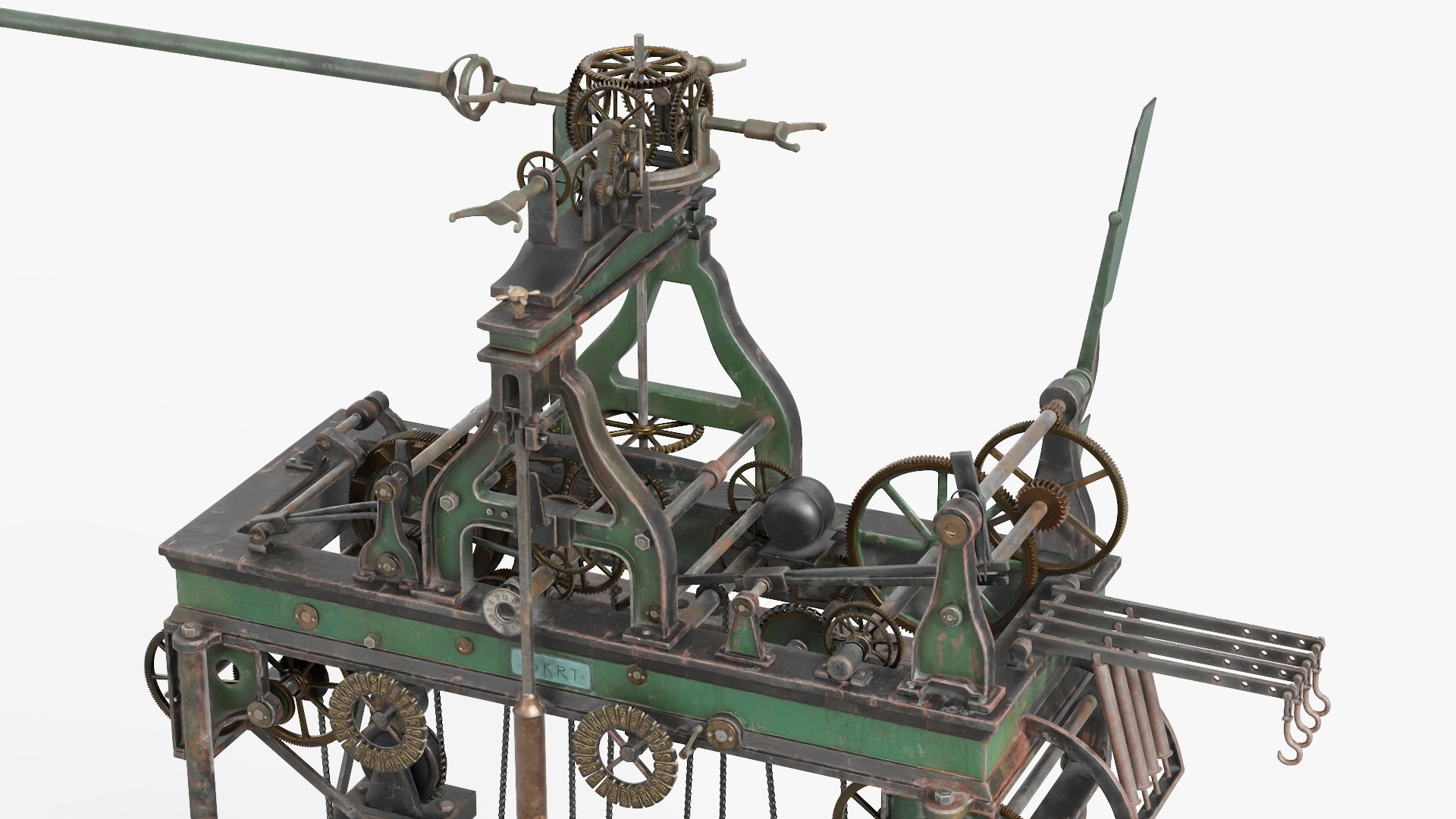 Large Dial Turret Clock Mechanism Used 3D - TurboSquid 2397047