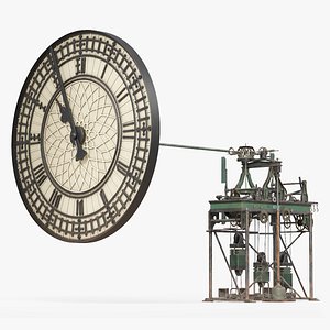 Large Dial Turret Clock Mechanism Used