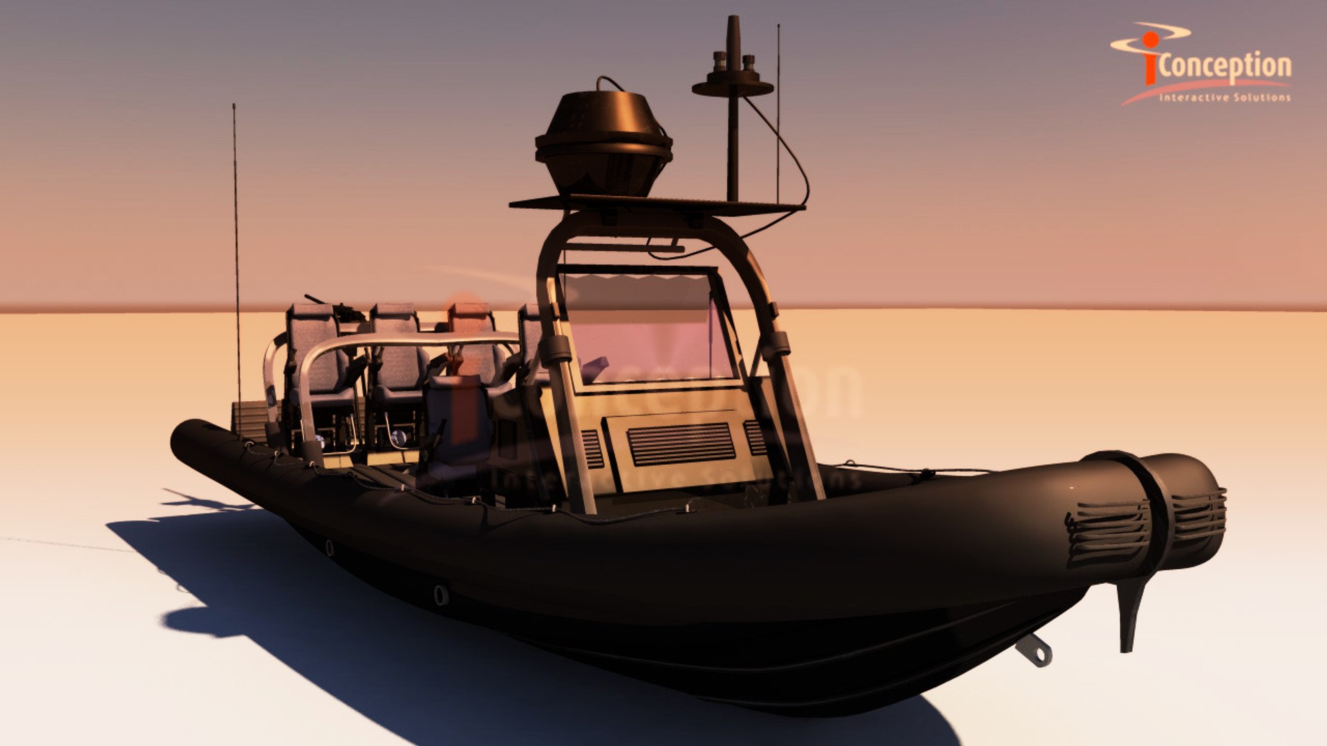 Commando Boat 3d Model