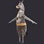 Cartoon Donkey Rigged 3D
