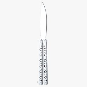 Balisong Butterfly Knife Silver