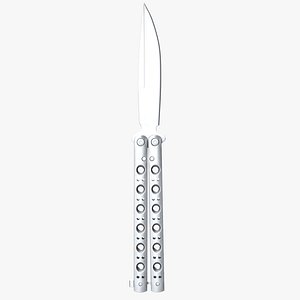 Balisong Butterfly Knife Silver