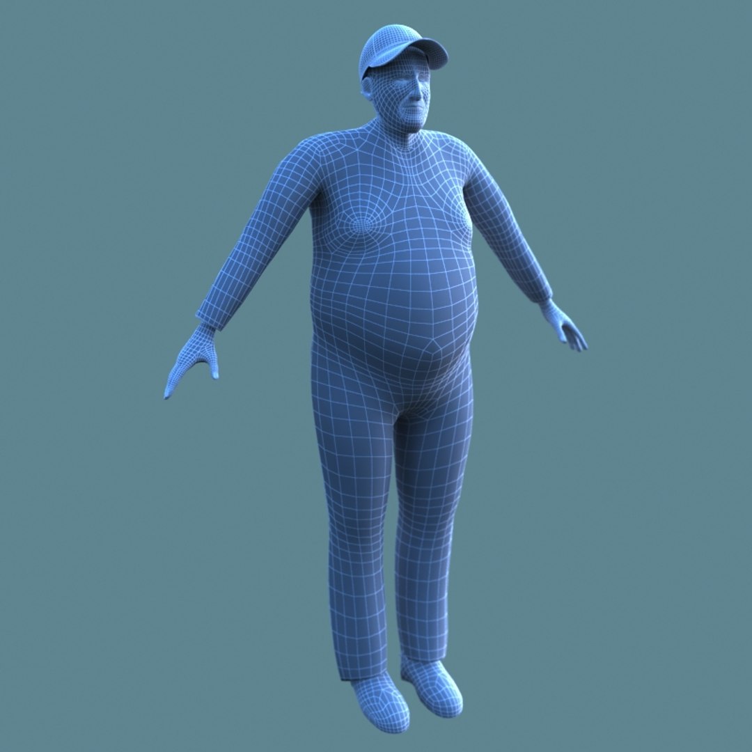 3d Model Of Farmer Rigged Farm