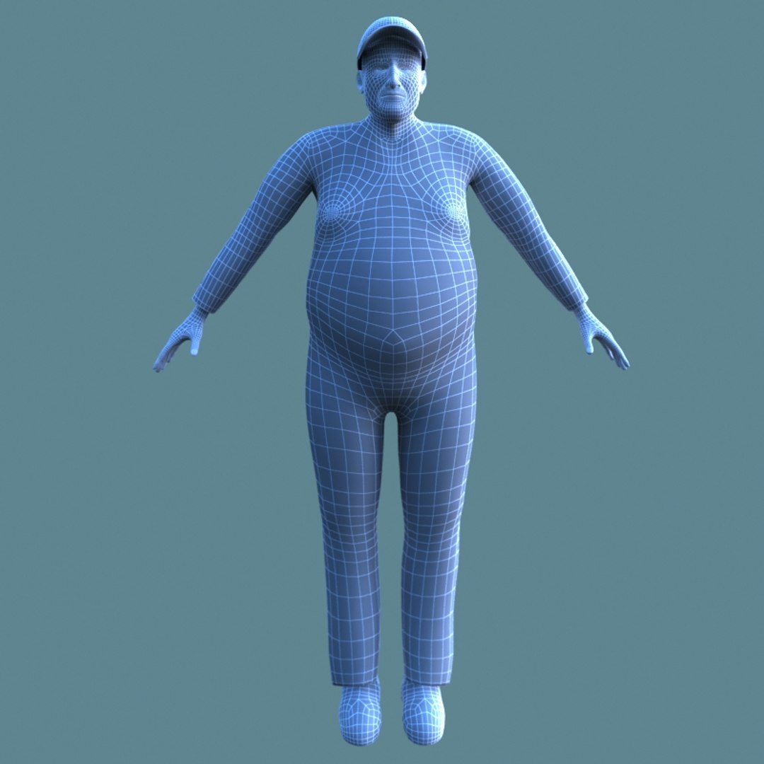 3d Model Of Farmer Rigged Farm