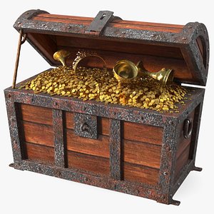Old Treasure Chest Open
