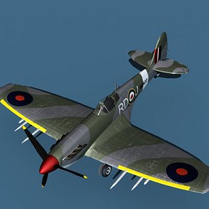 Supermarine Spitfire Mk5C V04 RAF 3D model