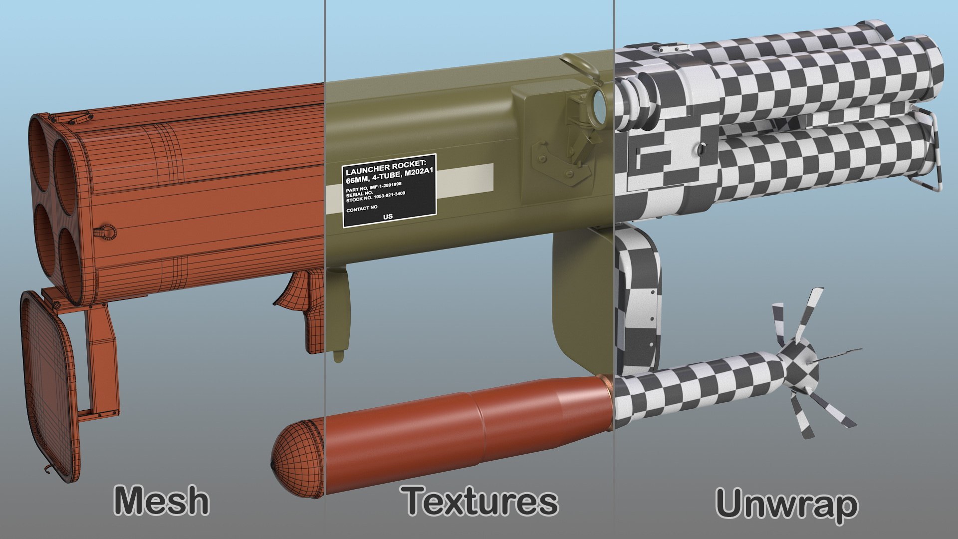 3D model incendiary rocket launcher m202a1 https://p.turbosquid.com/ts-thumb/0M/lict26/NazmEaDK/incendiaryrocketlauncherm202a1flashsetmb3dmodel022/jpg/1596856340/1920x1080/fit_q87/94ffd56c1b4d6fcec9eddef7ac78660d8dc8a762/incendiaryrocketlauncherm202a1flashsetmb3dmodel022.jpg