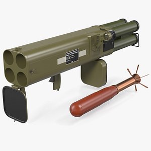 3D model incendiary rocket launcher m202a1