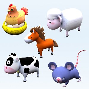 3D animals cow model