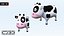 3D animals cow model