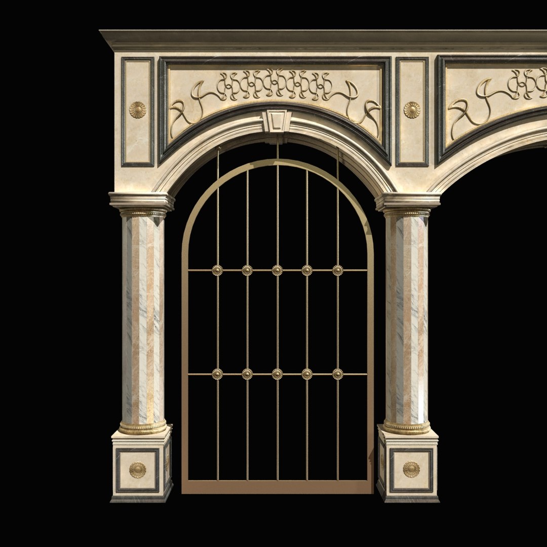 Collonade Colonnade Columns Obj