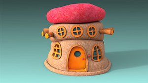 low-poly building model