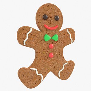 gingerbread man christmas cookie model