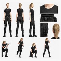 Realistic Female Police Officer