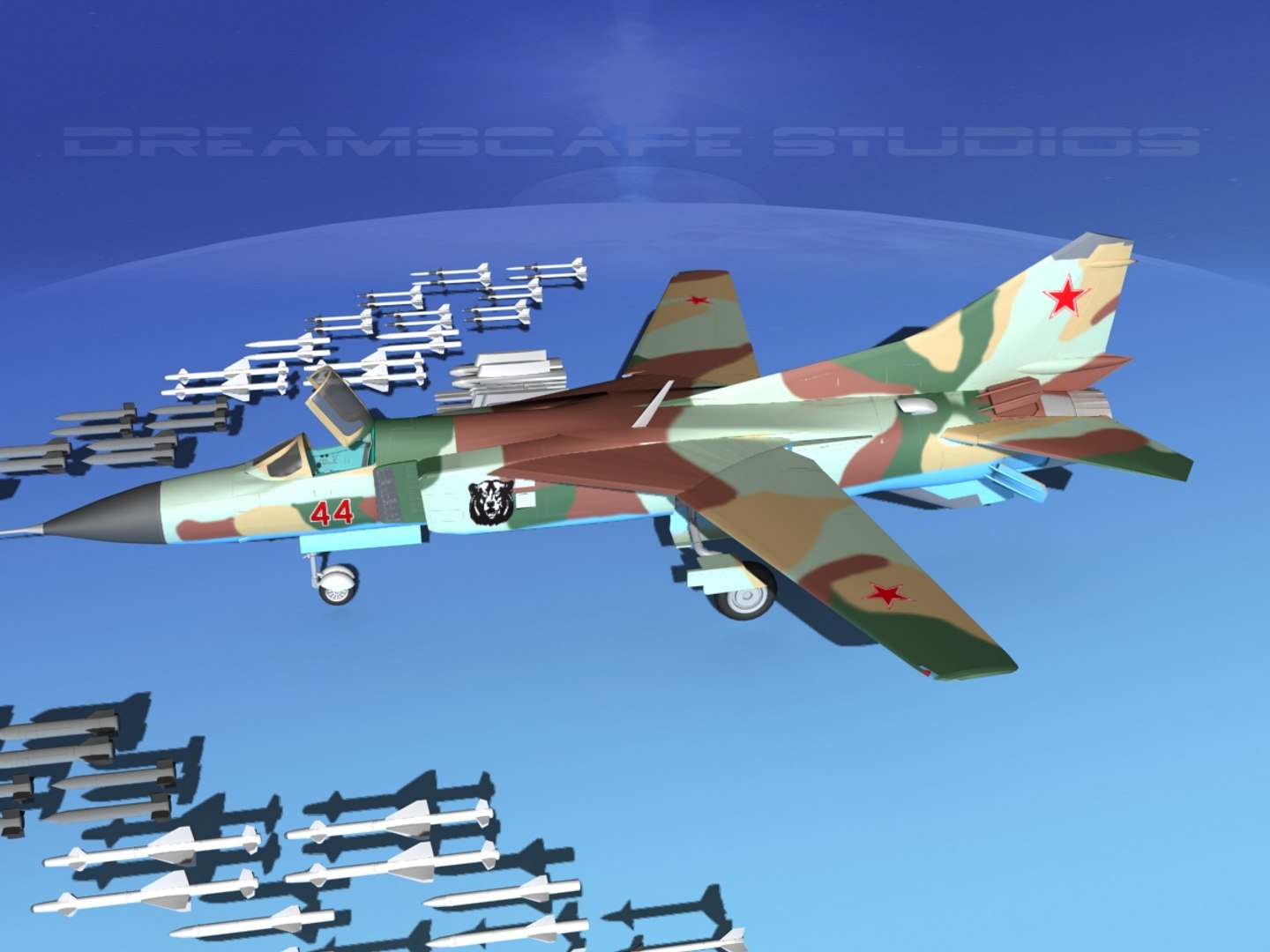 3d Mig-23 Flogger B Fighter