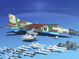 3d mig-23 flogger b fighter