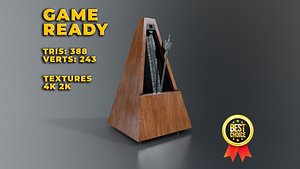 Vintage german metronome Low-poly