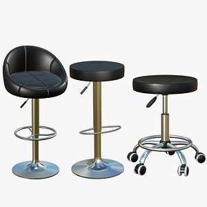 Bar Stool Chair V58 3D model
