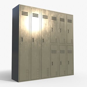 PBR School Gym Locker 06 - Pale Green model