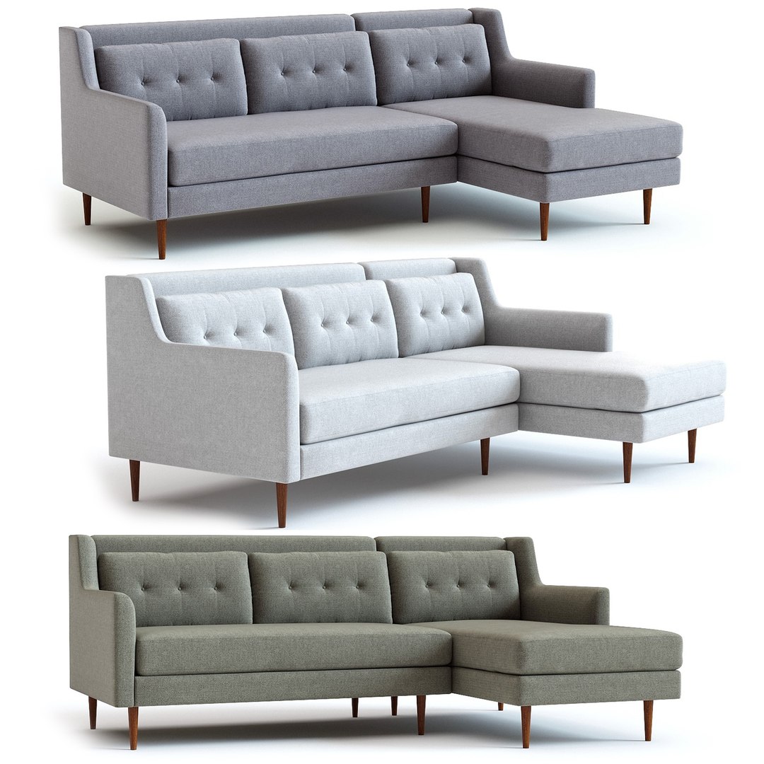 West elm 2 piece sectional discount
