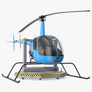 Helicopter Trainer Simulator Blue 3D