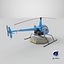 Helicopter Trainer Simulator Blue 3D