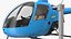 Helicopter Trainer Simulator Blue 3D