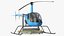 Helicopter Trainer Simulator Blue 3D