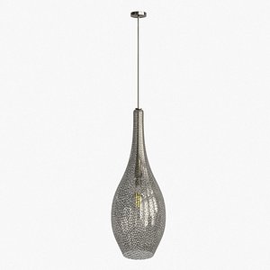 Teardrop Pendant Mercury Glass 3D