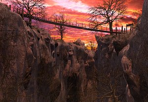 sun bridge pedestrian 3D model