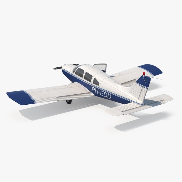 light aircraft piper pa-28-161 3d model