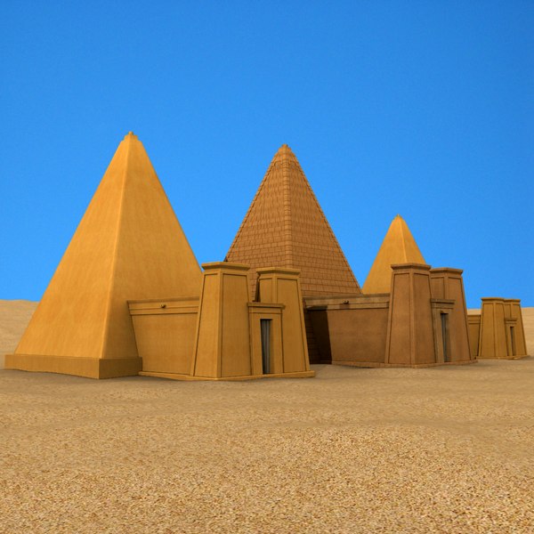 3d model sudanese nubian pyramids