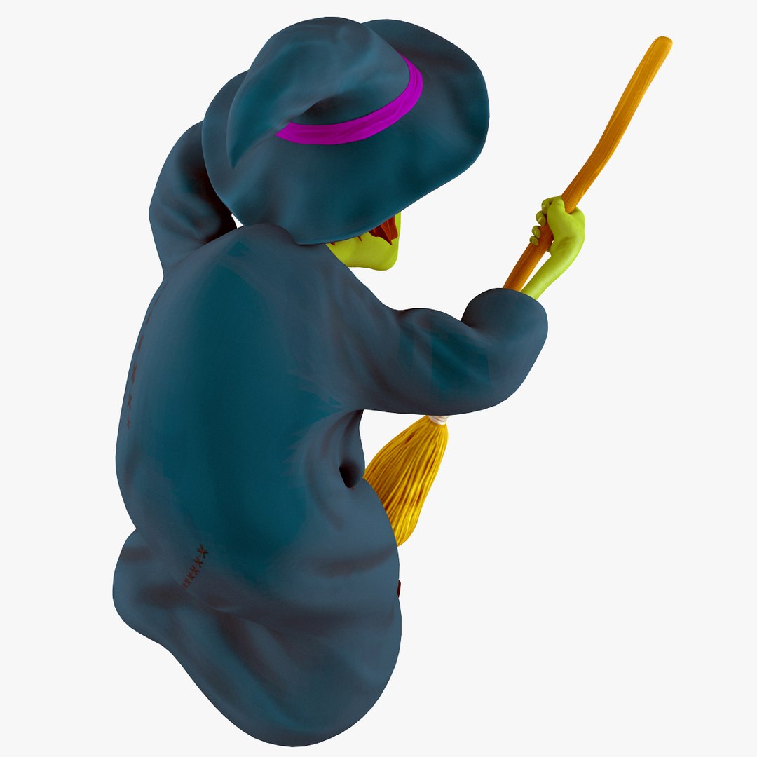 3d Cartoon Witch Rigged