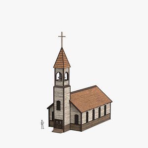 West Wild Church 02 3D model