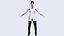 Female Doctor Scientist  teacher 3D Model Rigged  Game Ready