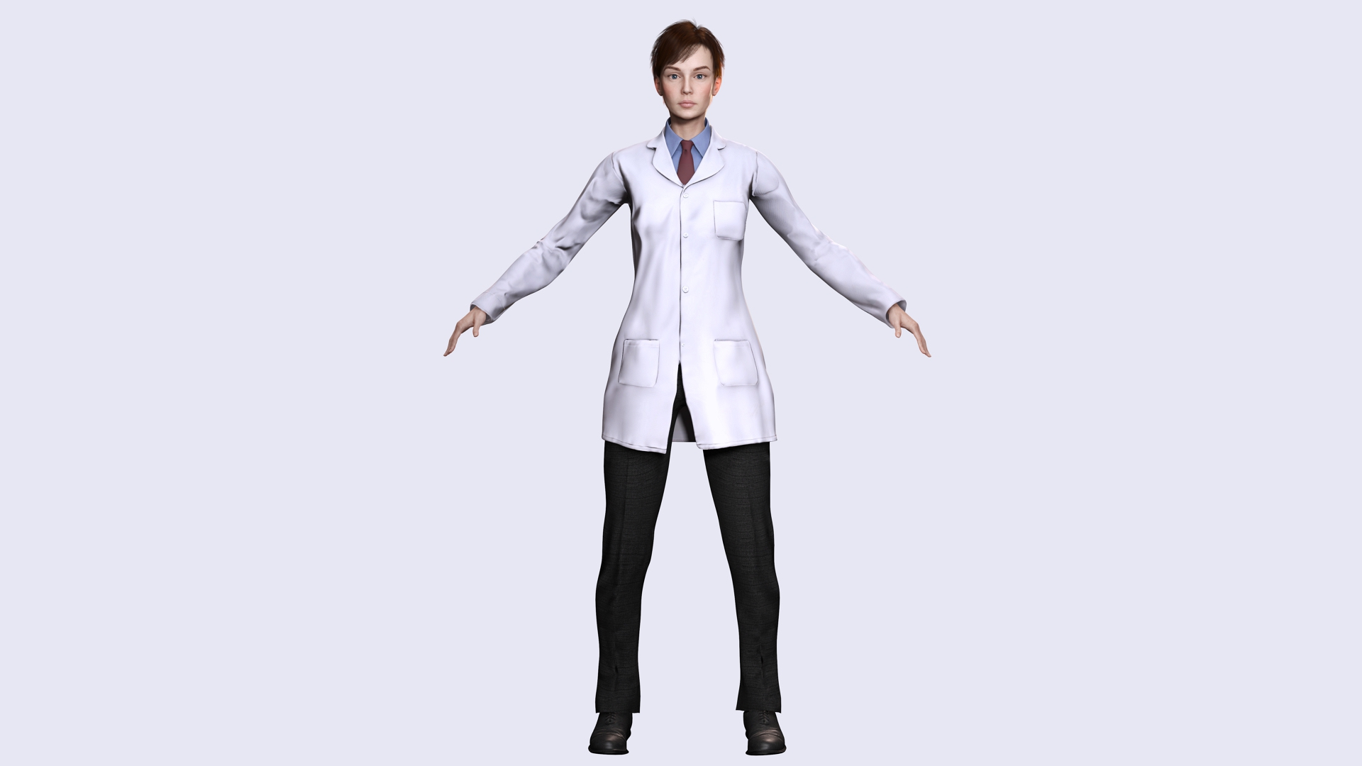 Female Doctor Scientist Teacher 3D Model Rigged Game Ready 3D ...