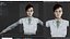 Female Doctor Scientist  teacher 3D Model Rigged  Game Ready